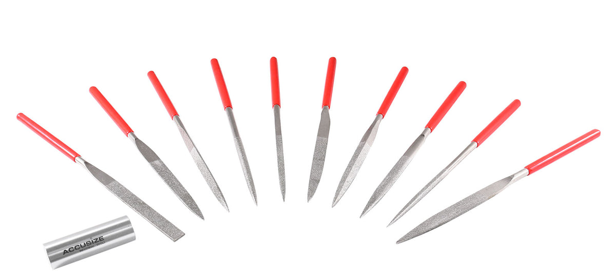 Jewellers Diamond Warding Files Set, 6-1/2'' Overall Length, Exp7-2508