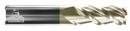 Gorilla 3 Flute Square End ZrN Coated End Mills, Inch, High Performance, Non-Ferrous, Made in USA