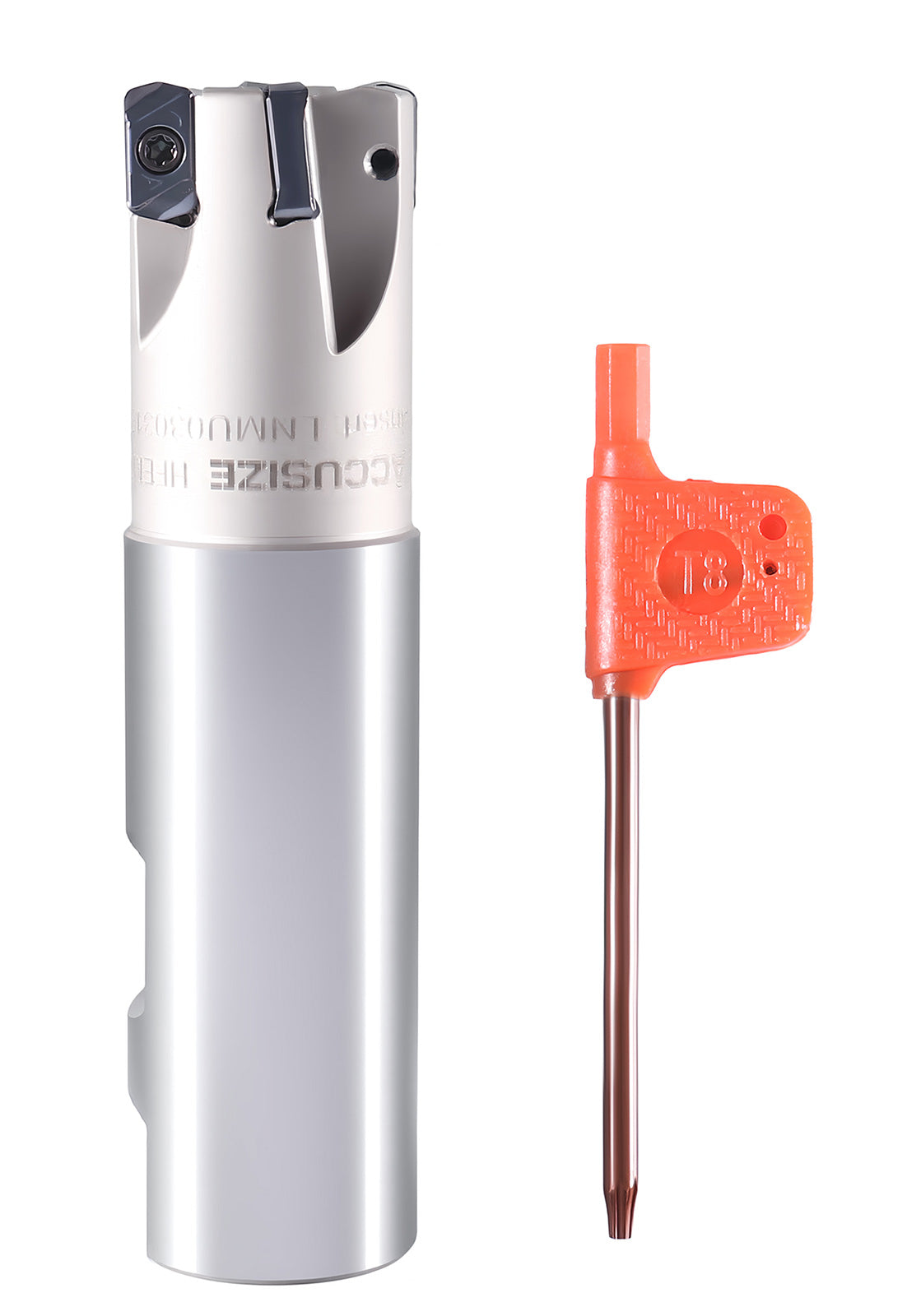 HFEM High Feed Indexable End Mills with Carbide, TiAlN Coated LNMU030312R Inserts