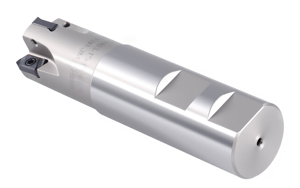 HFEM High Feed Indexable End Mills with Carbide, TiAlN Coated LNMU030312R Inserts