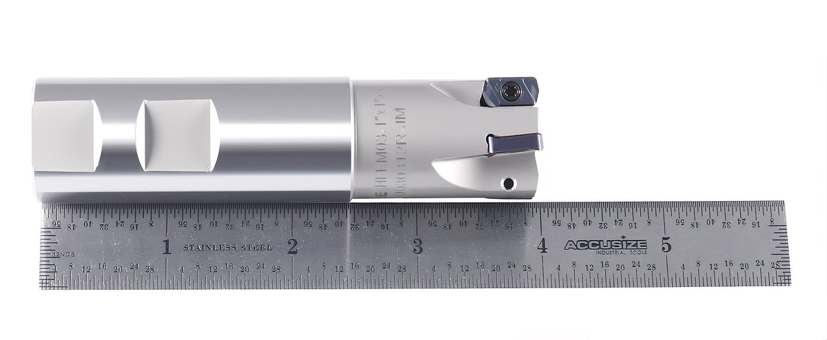 HFEM High Feed Indexable End Mills with Carbide, TiAlN Coated LNMU030312R Inserts