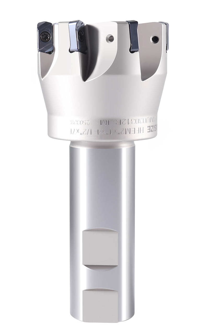HFEM Indexable End Mills with Carbide, TiAlN Coated LNMU030312R Inserts,