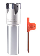 HFEM High Feed Indexable End Mills with Carbide, TiAlN Coated LNMU030312R Inserts