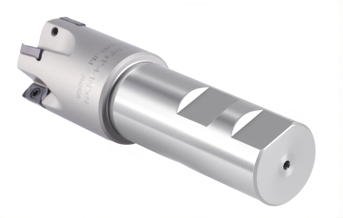 HFEM High Feed Indexable End Mills with Carbide, TiAlN Coated LNMU030312R Inserts