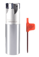 HFEM High Feed Indexable End Mills with Carbide, TiAlN Coated LNMU030312R Inserts