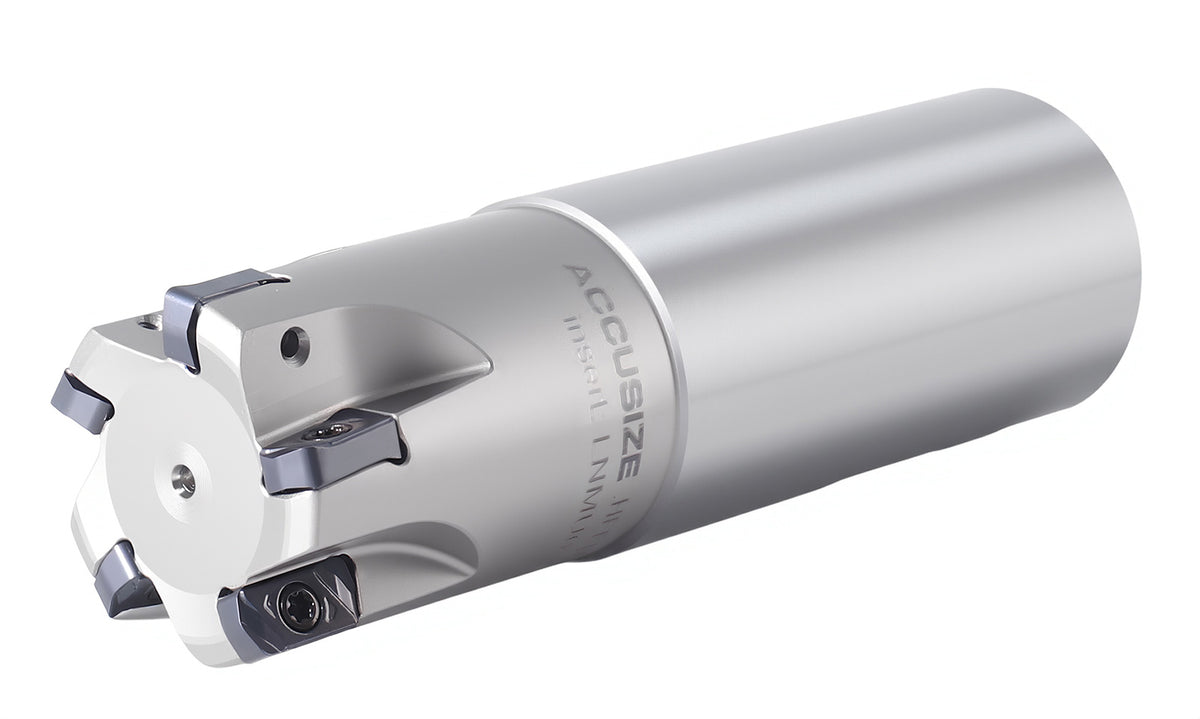 HFEM High Feed Indexable End Mills with Carbide, TiAlN Coated LNMU030312R Inserts