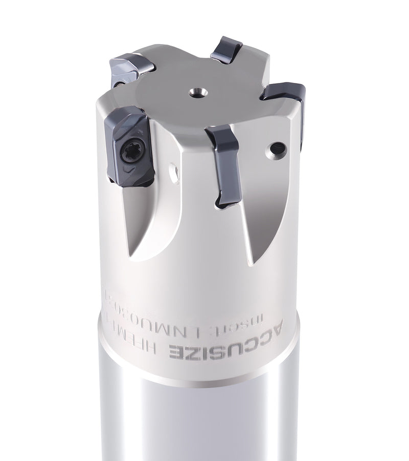 HFEM Indexable End Mills with Carbide, TiAlN Coated LNMU030312R Inserts,