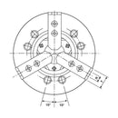 8″ 3-Jaw Hydraulic Power Chuck N-208A6