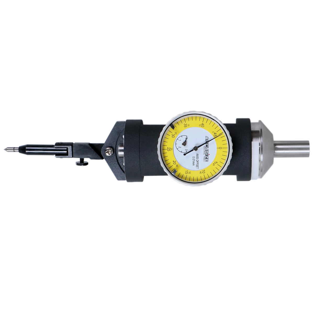 Accusize Co-Ax Indicator, Coaxial, 0-3 mm, Yellow Dial Face, JD21-0002