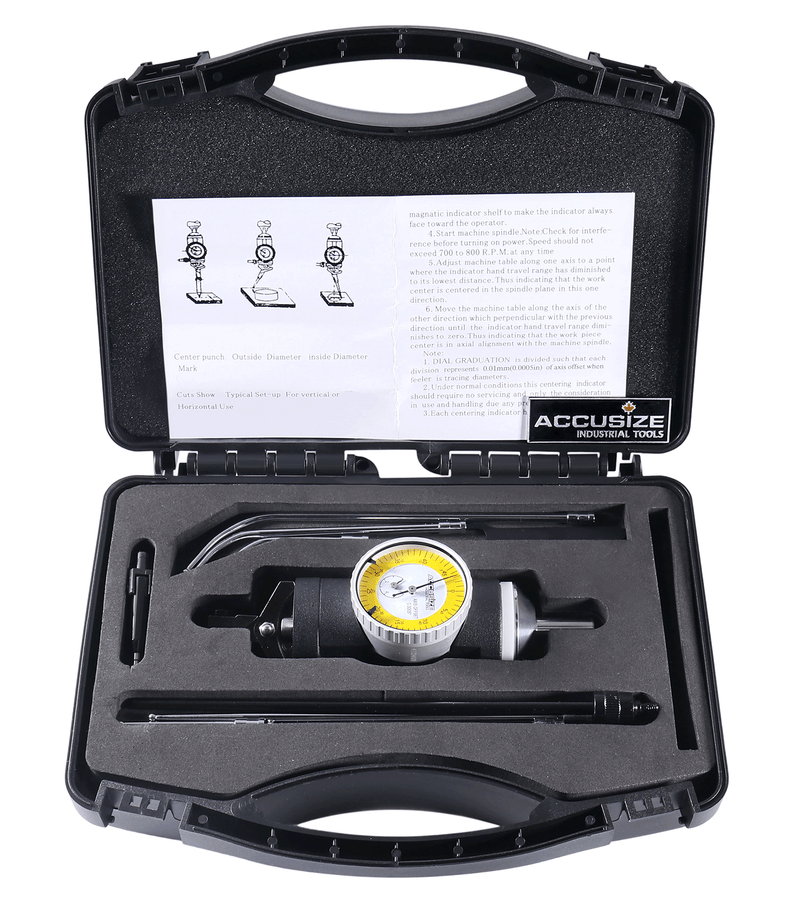 CO-Ax Indicators, White and Yellow Face, mm and inch