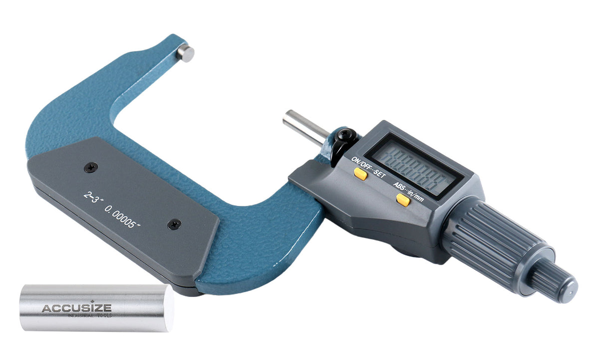 2-3''/50-75mm by 0.00005'' 2 Keys Electronic Digital Outside Micrometer, Md71-0003