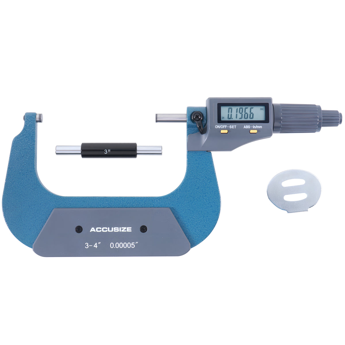 3-4''/75-100 mm by 0.00005''/0.001 mm 2 Key Electronic Digital Outside Micrometer, mm/Inch, Metric/Imperial, Md71-0004