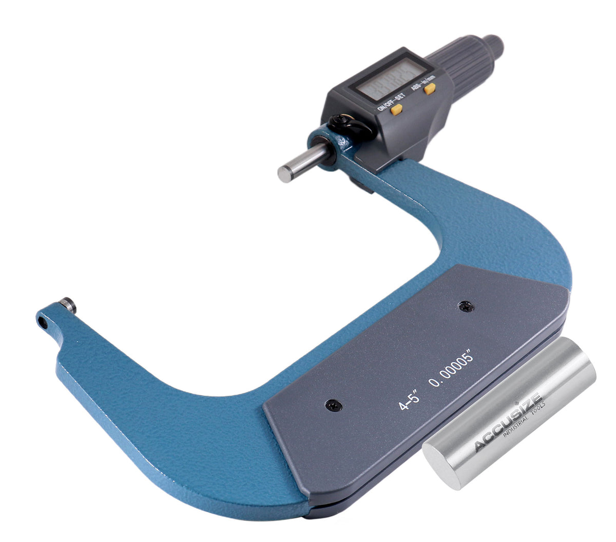 4-5''/100-125 mm by 0.00005''/0.001 mm 2 Keys Electronic Digital Outside Micrometer, Metric/Imperial, Md71-0005