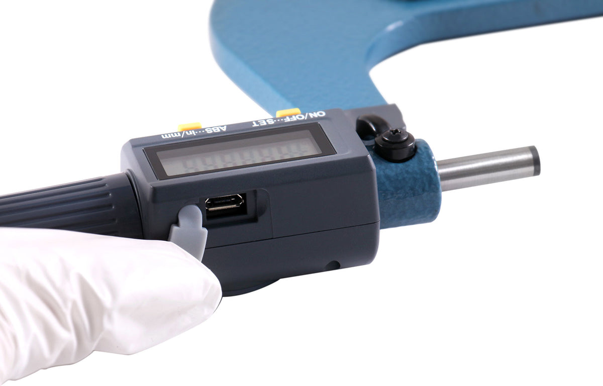 4-5''/100-125 mm by 0.00005''/0.001 mm 2 Keys Electronic Digital Outside Micrometer, Metric/Imperial, Md71-0005