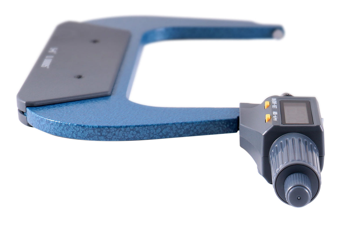 5-6''/125-150 mm by 0.00005''/0.001 mm 2 Keys Electronic Digital Outside Micrometer, Metric/Imperial, Md71-0006