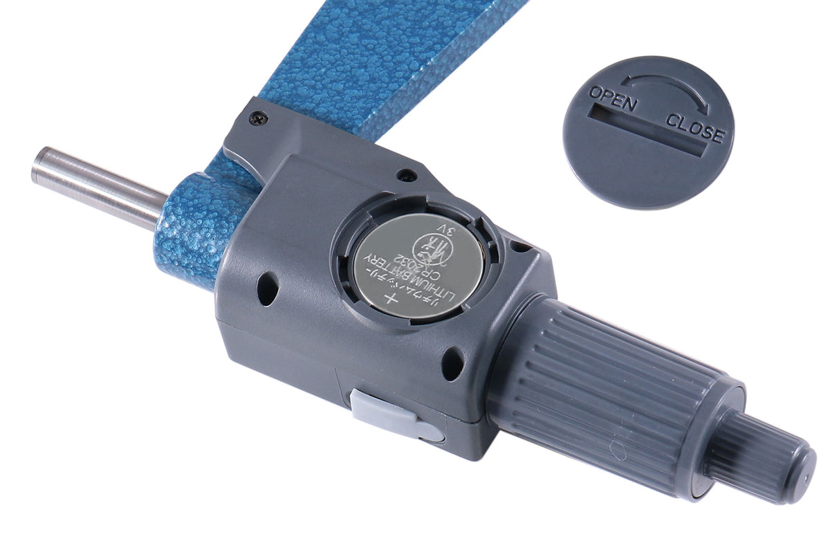 5-6''/125-150 mm by 0.00005''/0.001 mm 2 Keys Electronic Digital Outside Micrometer, Metric/Imperial, Md71-0006