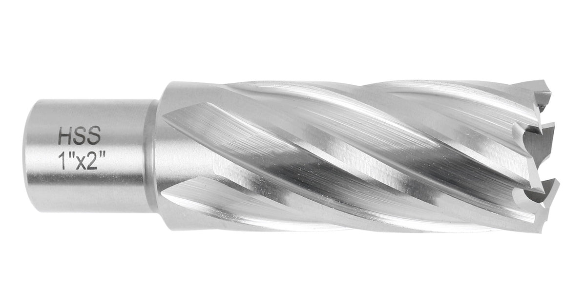 13 Pc 7/16'' to 1-1/16'' H.S.S. Annular Cutters, 2'' Cutting Depth, 3/4'' Weldon Shank, with 2 Pilot Pins, Strong Case, N2