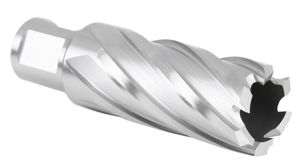 13 Pc 7/16'' to 1-1/16'' H.S.S. Annular Cutters, 2'' Cutting Depth, 3/4'' Weldon Shank, with 2 Pilot Pins, Strong Case, N2