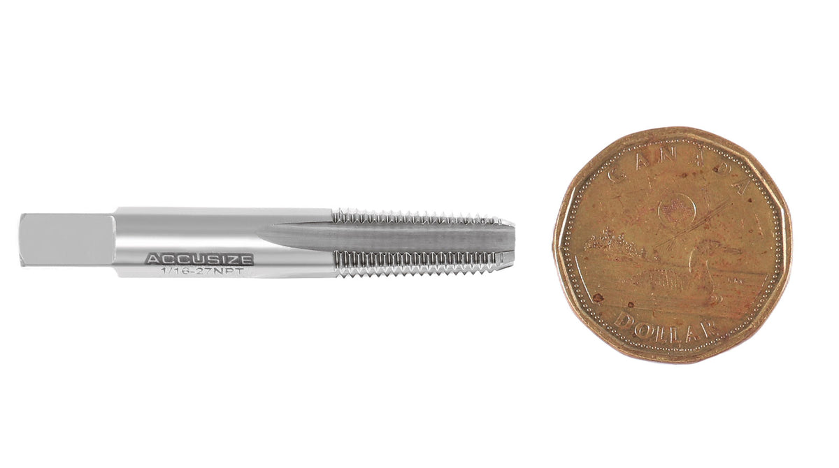 NPT-116 H.S.S. Taper Pipe Tap, 1/16 in-27, 4 Flutes