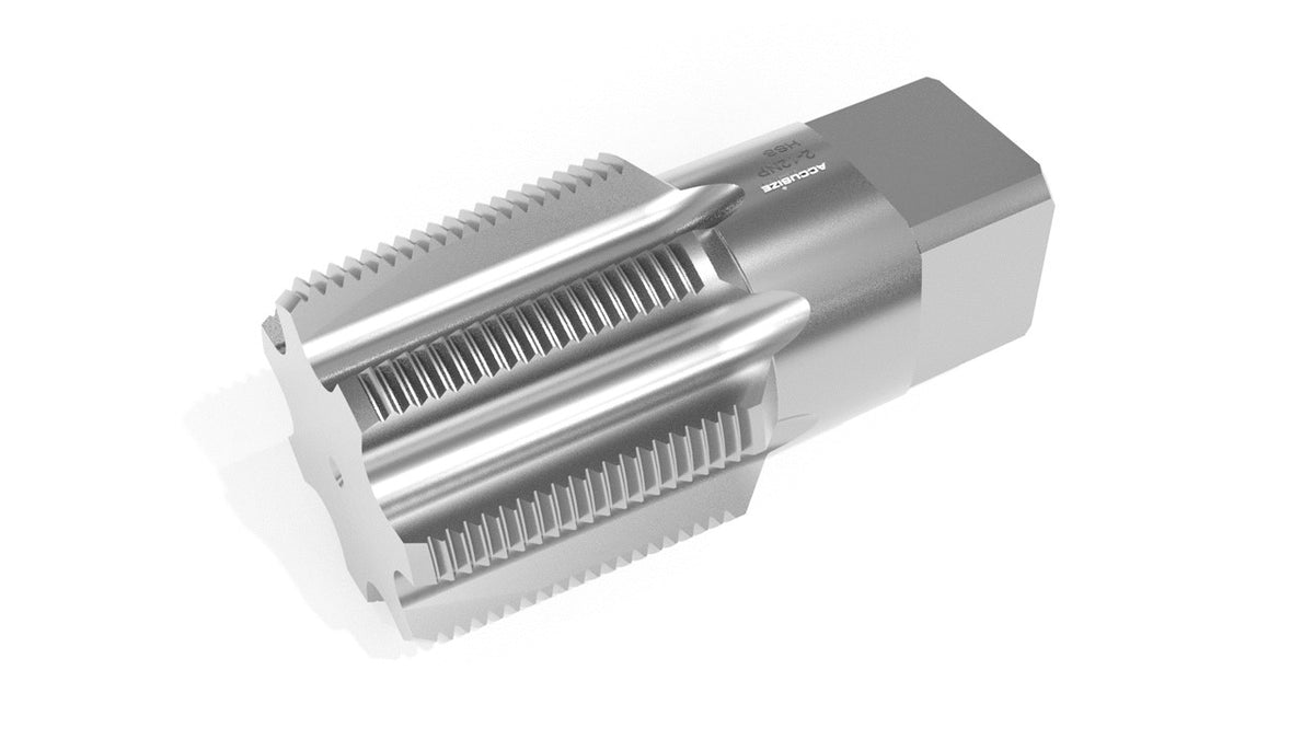 2-1/2'' to 8, 8 Flutes H.S.S. Taper Pipe Tap-Npt, 5-1/2'' Oal, 2-9/16'' Thread Length, American Standard, Npt-2-12