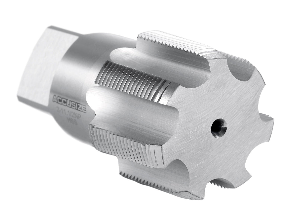 2'' to 11-1/2, 7 Flutes H.S.S. Taper Pipe Tap-Npt, 4-1/2'' Oal, 1-3/4'' Thread Length, American Standard, Npt-2
