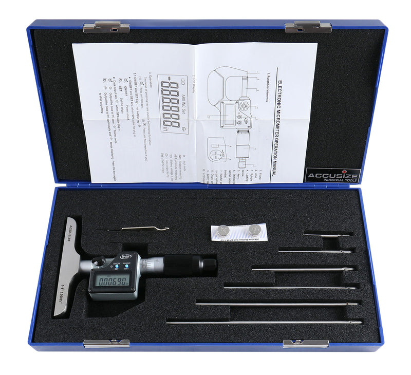 0-6'' Electronic Depth Micrometer with 4'' Base, P103-0178