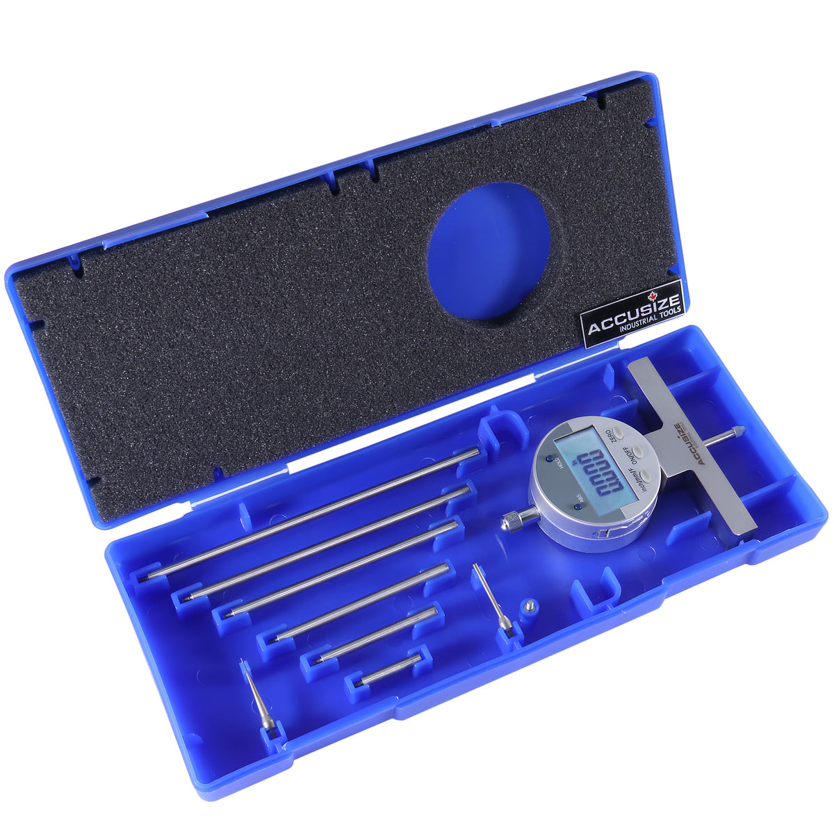 Accusize 0-22 in Digital Depth Gauge with Small-Hole Points, P103-0188