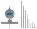 - 0-22 inch Electronic Digital Depth Gauge, Inch/Metric/Fractional, 2 Extra Points for Small Hole Applications, P103-0188