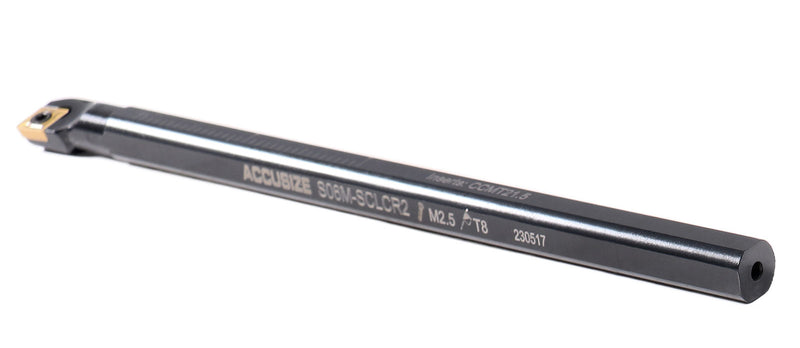 3/8'' x 6'' Overall Length, Rh Sclcr Indexable Boring Bar with Ccmt21.5 Carbide Inserts, P252-S401
