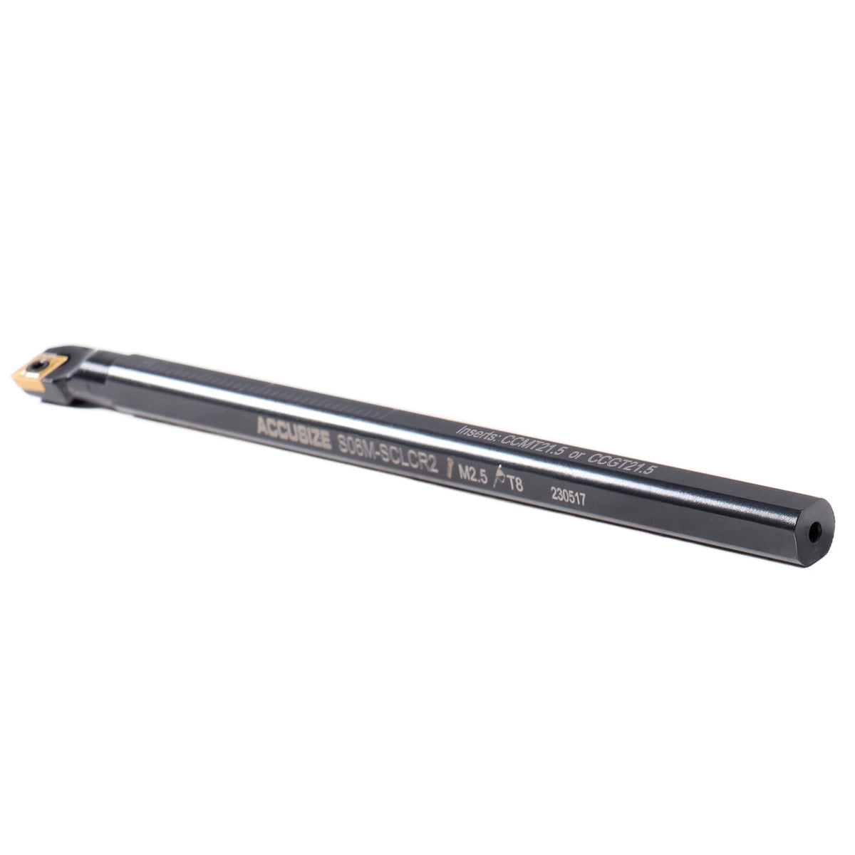 3/8'' x 6'' Overall Length, Rh Sclcr Indexable Boring Bar with Ccmt21.5 Carbide Inserts, P252-S401