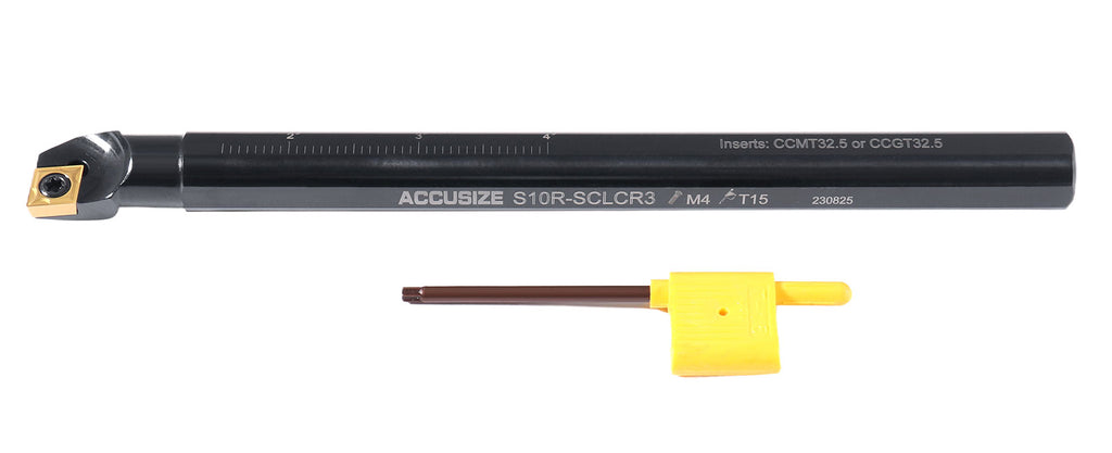 thumbnail image 2 of AccuSize Industrial 3/8" X 6" RH SCLCR Indexable Boring Bar – With CCMT Inserts – #P252-S401 2 of 6