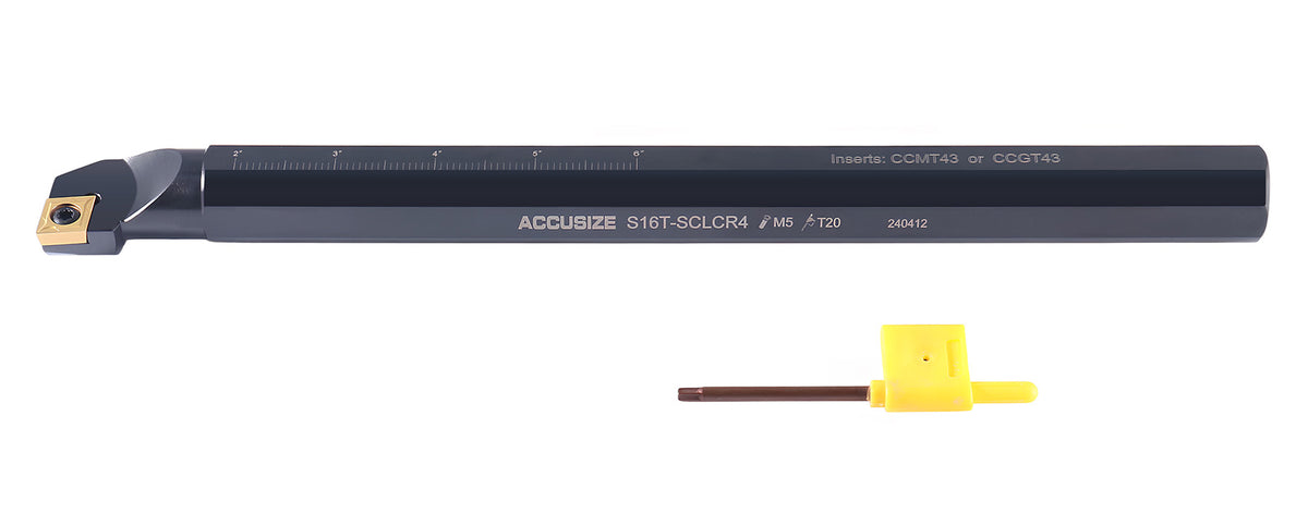1'' Sclcr Indexable Boring Bar with Ccmt432 Insert Installed, P252-S409