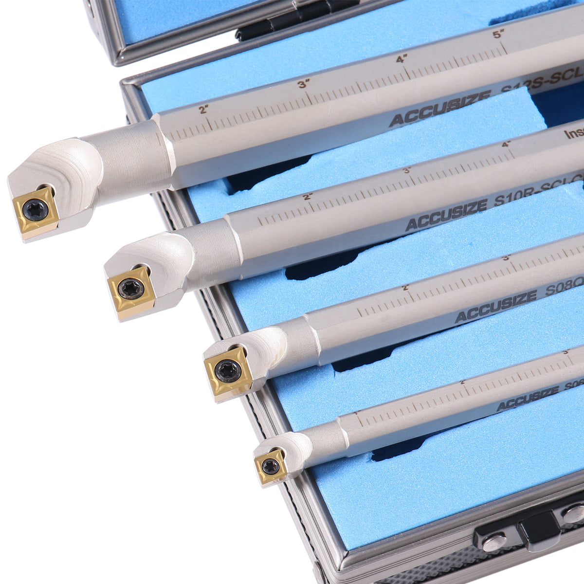 Accusize Sclcr Indexable Boring Bar Set, 3/8", 1/2", 5/8", 3/4" for Steel