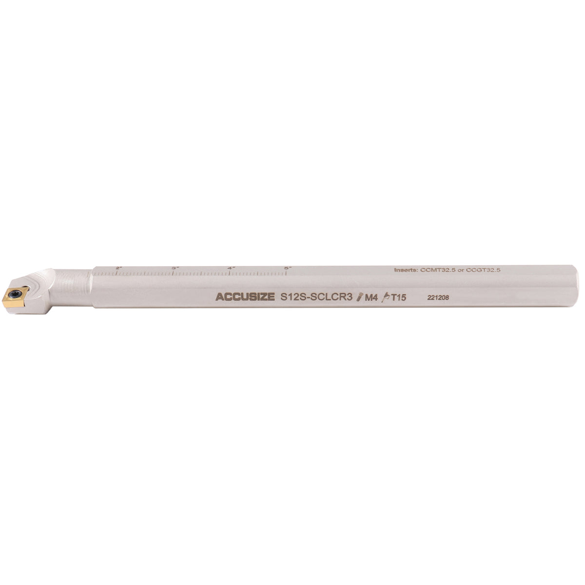Accusize Sclcr Indexable Boring Bar Set, 3/8", 1/2", 5/8", 3/4" for Steel