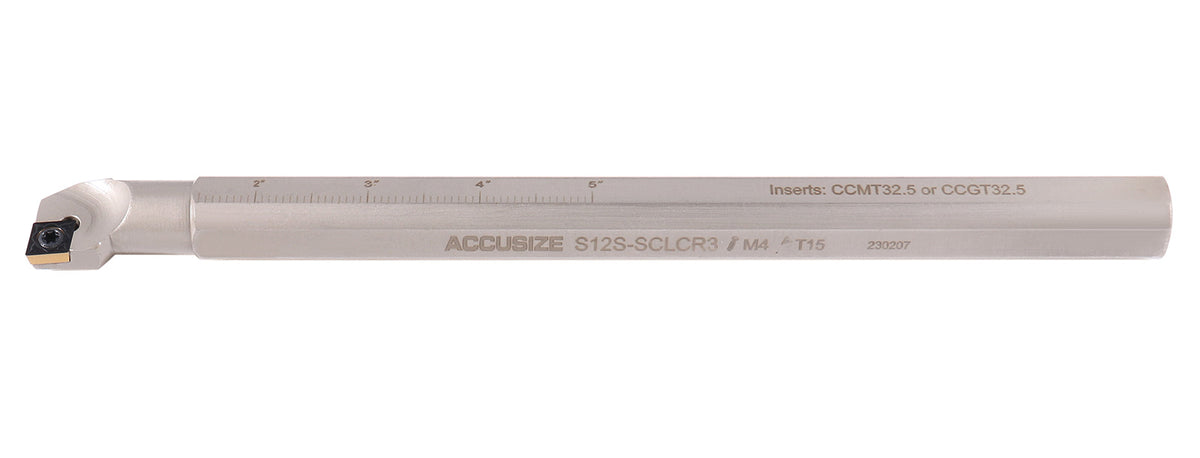 Sclcr 4 Pc Indexable Boring Bar Set with 14 Carbide Cvd Coating Ccmt32.51 Inserts, 1/2, 5/8, 3/4, 1'', P252-S416