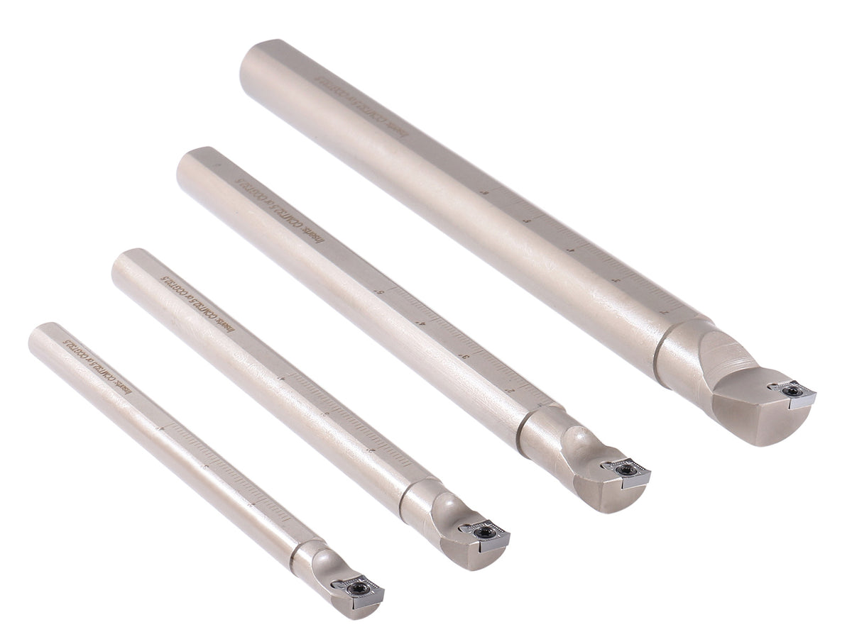 4 Pc Sclcr Indexable Boring Bar Set with 14 Pcs Ccgt32.51 (Akh01) Inserts, Right Hand, for Cutting Aluminum, P252-S528