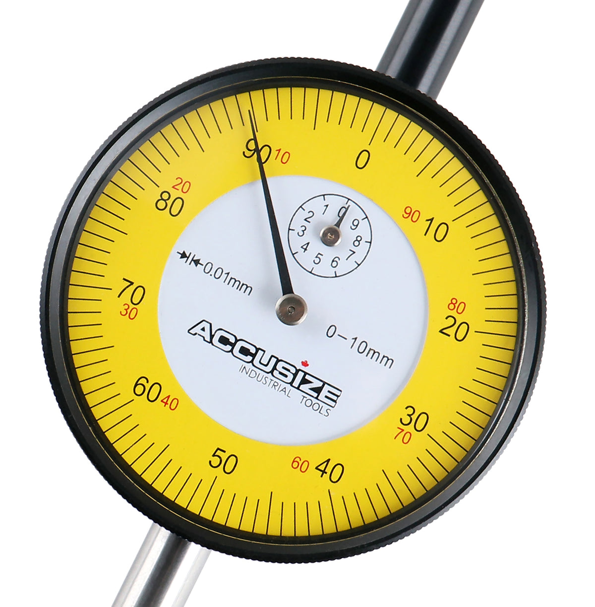 0-1mm x 0.01mm Plain Back IP54 Shockproof Metric Dial Indicator Premium Grade, P900-S002