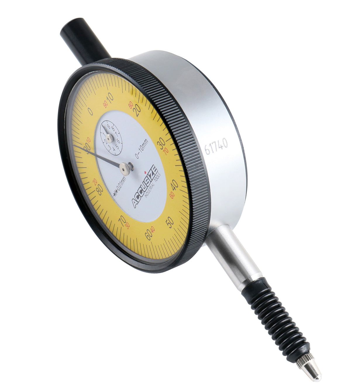 0-1mm x 0.01mm Plain Back IP54 Shockproof Metric Dial Indicator Premium Grade, P900-S002