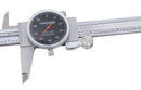 0-6" x 0.001" (Range x Resolution) Dial Caliper, Black Face Red Needle, Stainless Steel in Fitted Box, P920-B216
