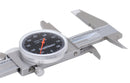 0-6" x 0.001" (Range x Resolution) Dial Caliper, Black Face Red Needle, Stainless Steel in Fitted Box, P920-B216