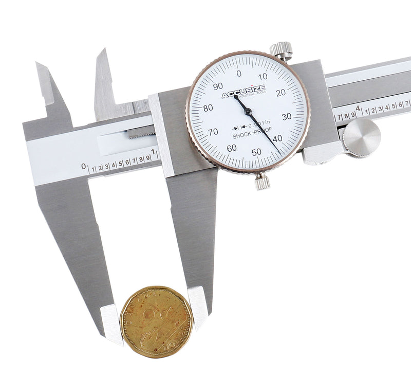 0-12 inch by 0.001 inch Precision Dial Caliper, Stainless Steel, in Fitted Box, P920-S212