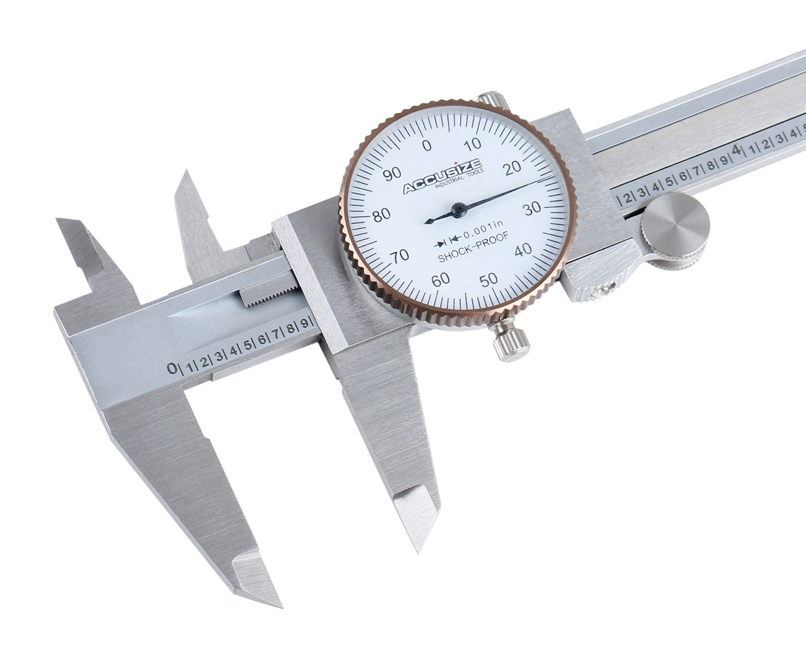 Dial Caliper, Stainless Steel, Inch.