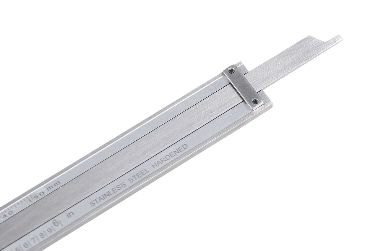 0-6''/0-150 mm by 0.001''/0.02 mm Inch/Metric Dual Needle Precision Dial Caliper Stainless Steel, P920-S236