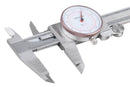 8''/200 mm by 0.001''/0.02 mm Dual Needle Precision Dial Caliper Stainless Steel in Fitted Case, Imperial/Metric, P920-S238