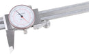 8''/200 mm by 0.001''/0.02 mm Dual Needle Precision Dial Caliper Stainless Steel in Fitted Case, Imperial/Metric, P920-S238