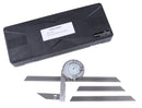 S855-3012 0-180 Degree Dial Reading Bevel Protractor in Fitted Box
