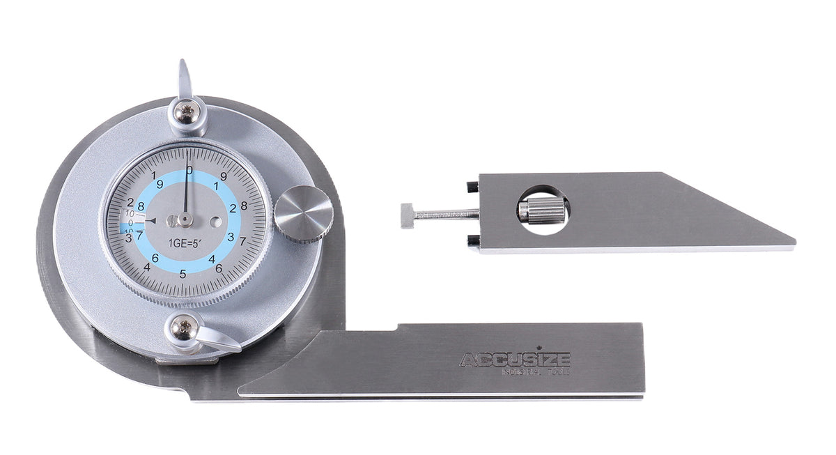 S855-3012 0-180 Degree Dial Reading Bevel Protractor in Fitted Box