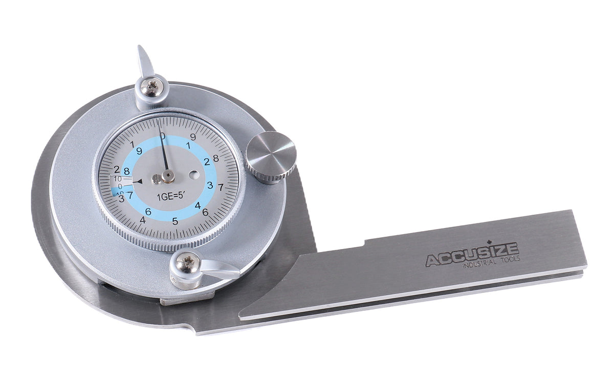 S855-3012 0-180 Degree Dial Reading Bevel Protractor in Fitted Box