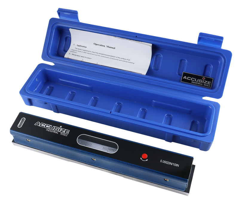 12'' Master Precision Level in Fitted Box, Accuracy 0.0002'' /10'', S908-C687