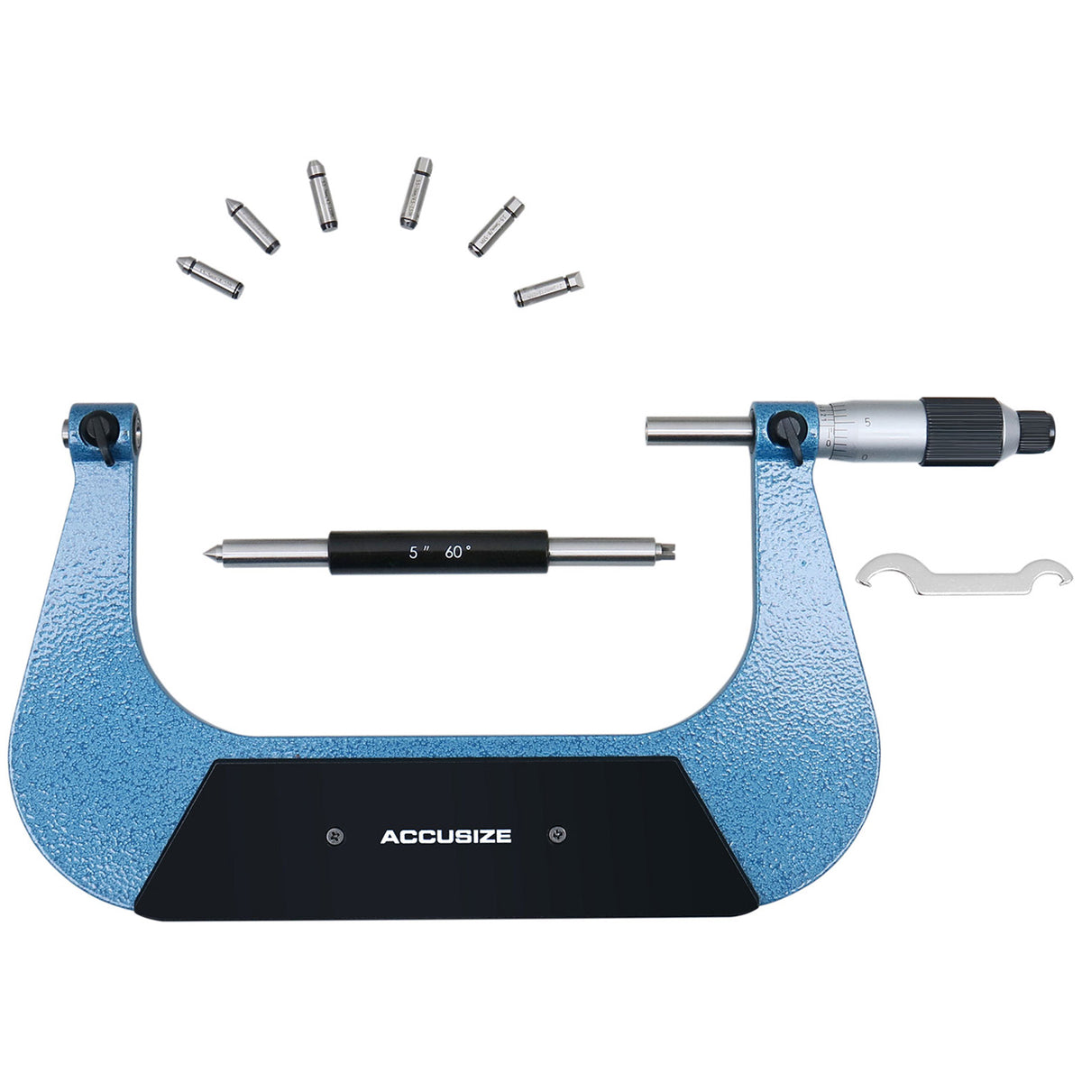5-6'' by 0.001'' Screw Thread Micrometer with 3 Anvil in Fitted Box, S916-C755